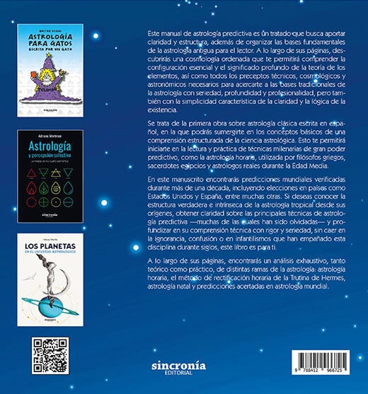 Astrología predictiva para la nueva era, Nazareth Hermida, Editorial Sincronía - 2025 - Contraportada